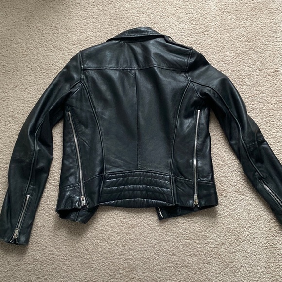Zara Black Leather Jacket - Picture 2 of 5